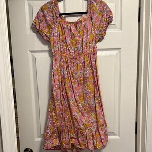 There Abouts Floral Pink and Yellow Dress